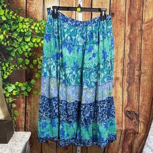 🚨(Must Bundle 3) Jane Ashley Tiered Cotton Skirt Size Large